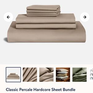 Classic Percale Hardcore Sheet Bundle in Oak